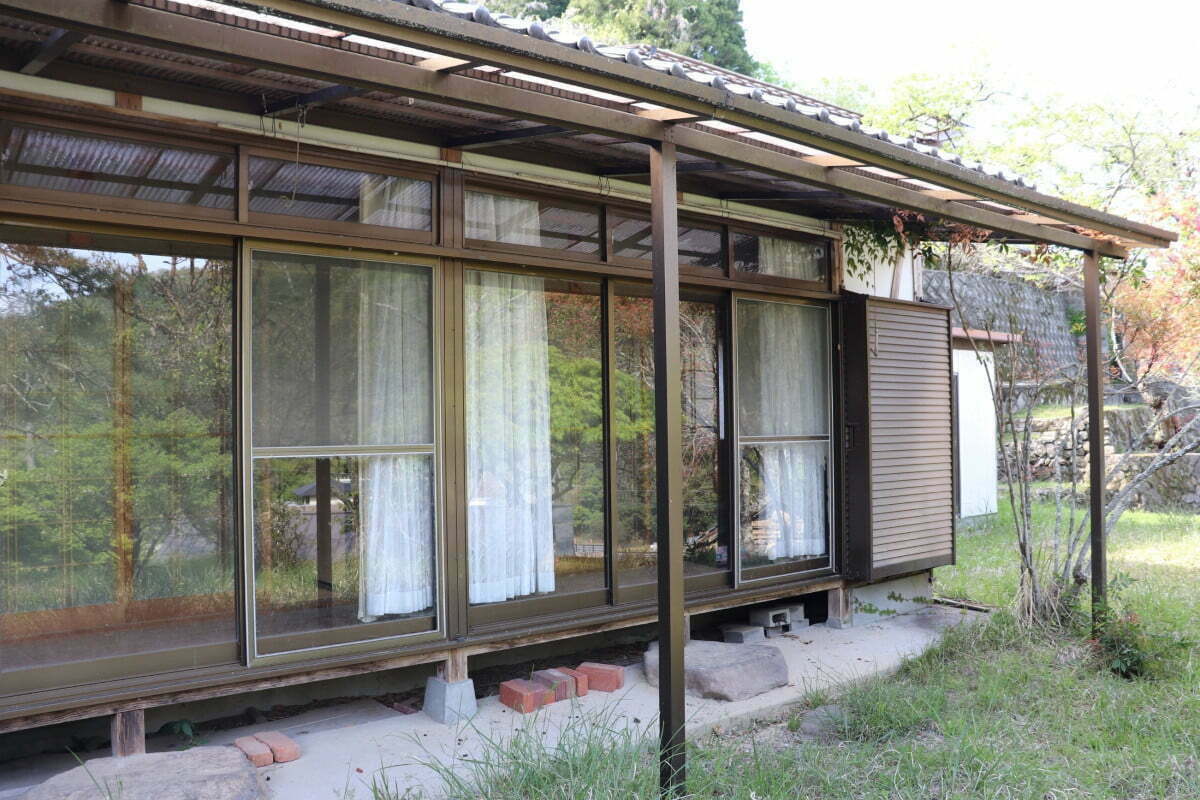 兵庫県佐用町豊福の平屋の外観