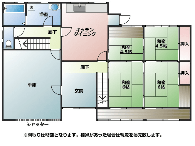 宍粟市山崎町山田のお家間取り１